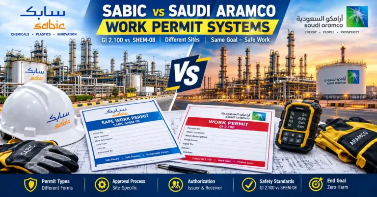 Saudi Aramco vs SABIC work permit systems